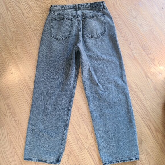 ABERCROMBIE & FITCH CURVE LOVE THE LOOSE HIGH RISE JEANS BAGGY RIGID DENIM sz 30 - Picture 4 of 7